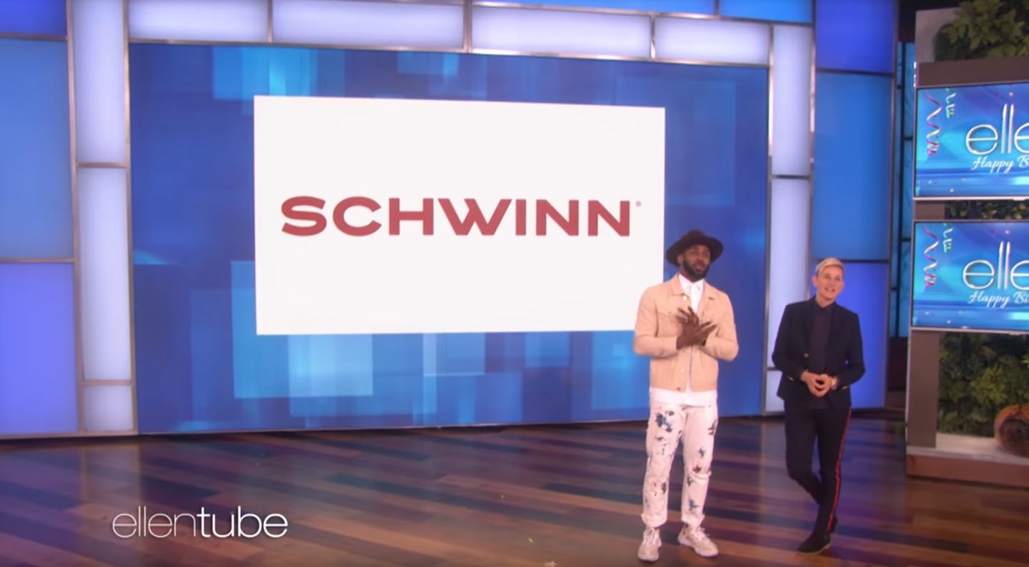 Η Schwinn στο Ellen DeGeneres Show