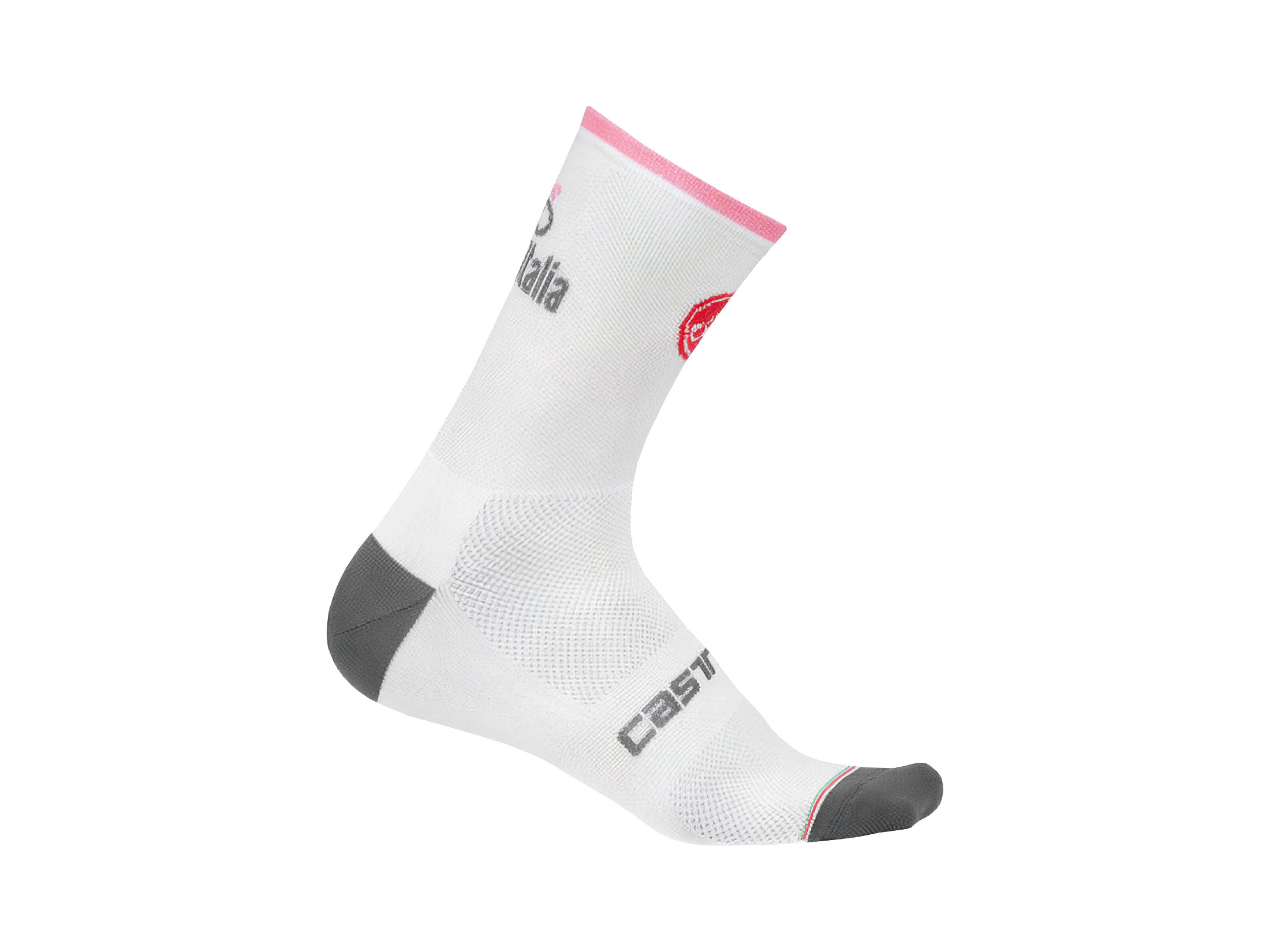 Castelli Giro D'Italia 12 Socks - Bianco/Rosa Giro