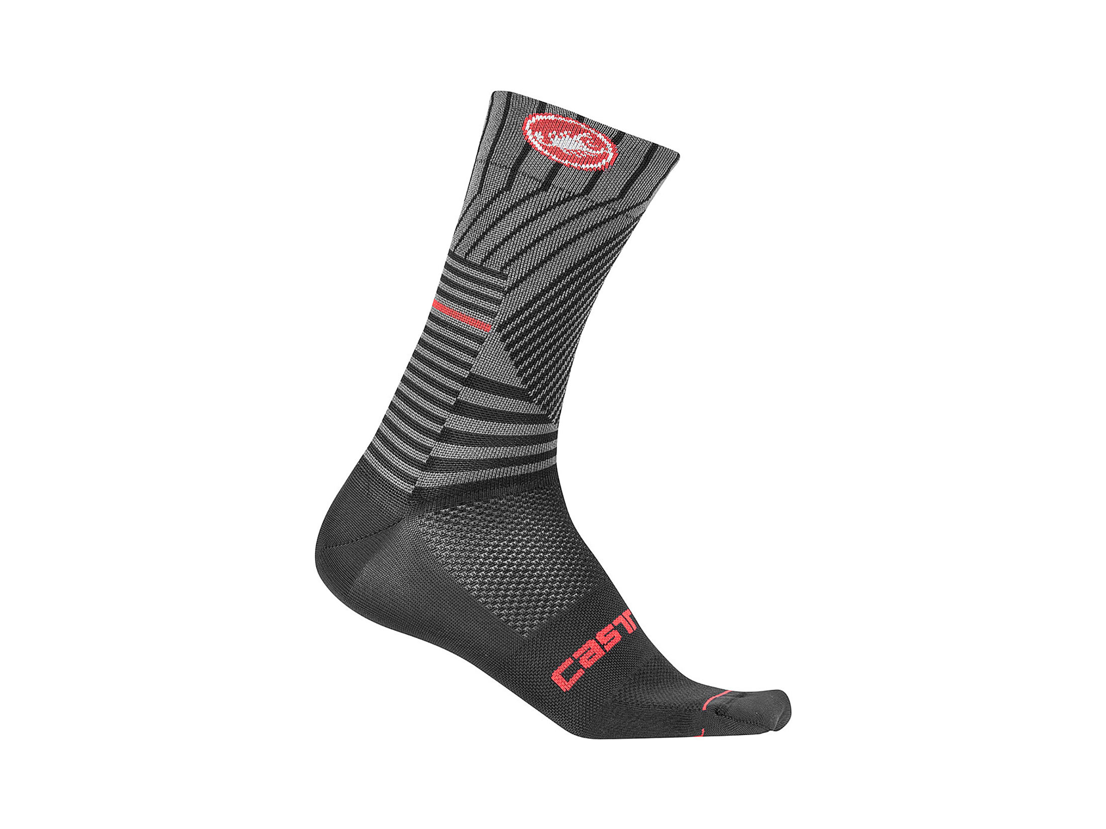 Κάλτσες Castelli Pro Mesh 15 - Μαύρες/Κόκκινες