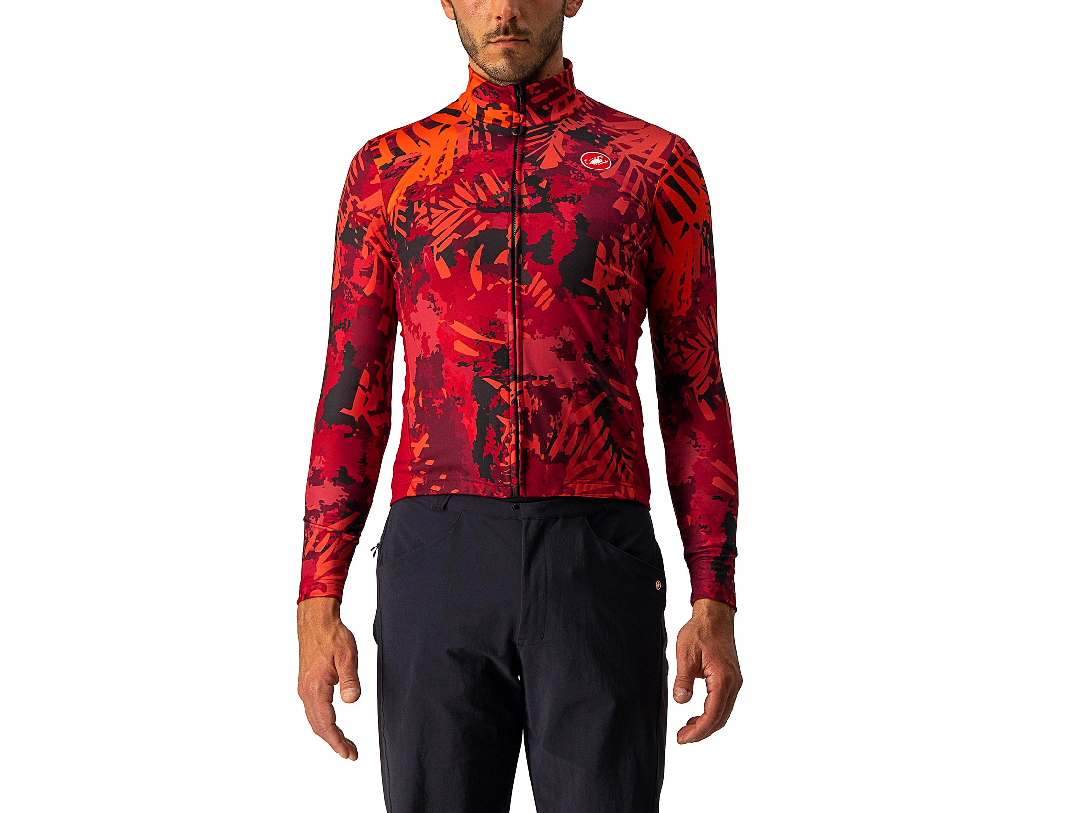 Castelli Unlimited Thermal Jersey - Bordeaux / Pro Red