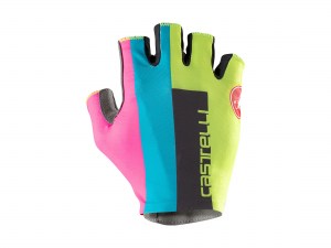 castelli-competizione-2-gloves-electric-lime-black-blue-magenta-front