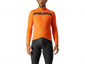 castelli-puro-3-jersey-orange-black-reflex-front