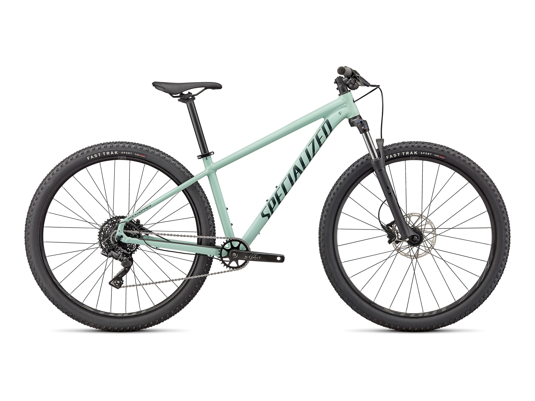 Specialized Rockhopper Comp 27.5 Bike - Gloss CA White Sage / Satin Forest Green