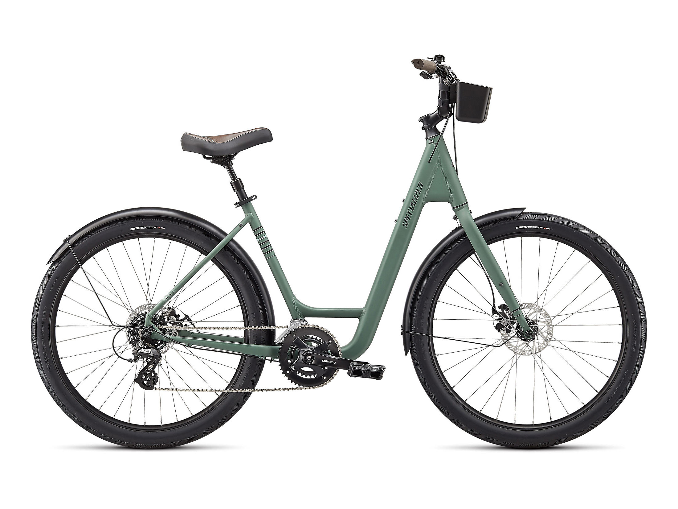 Specialized Roll Sport EQ Bike - Low-Entry - Satin Sage Green / Mint / Black Reflective