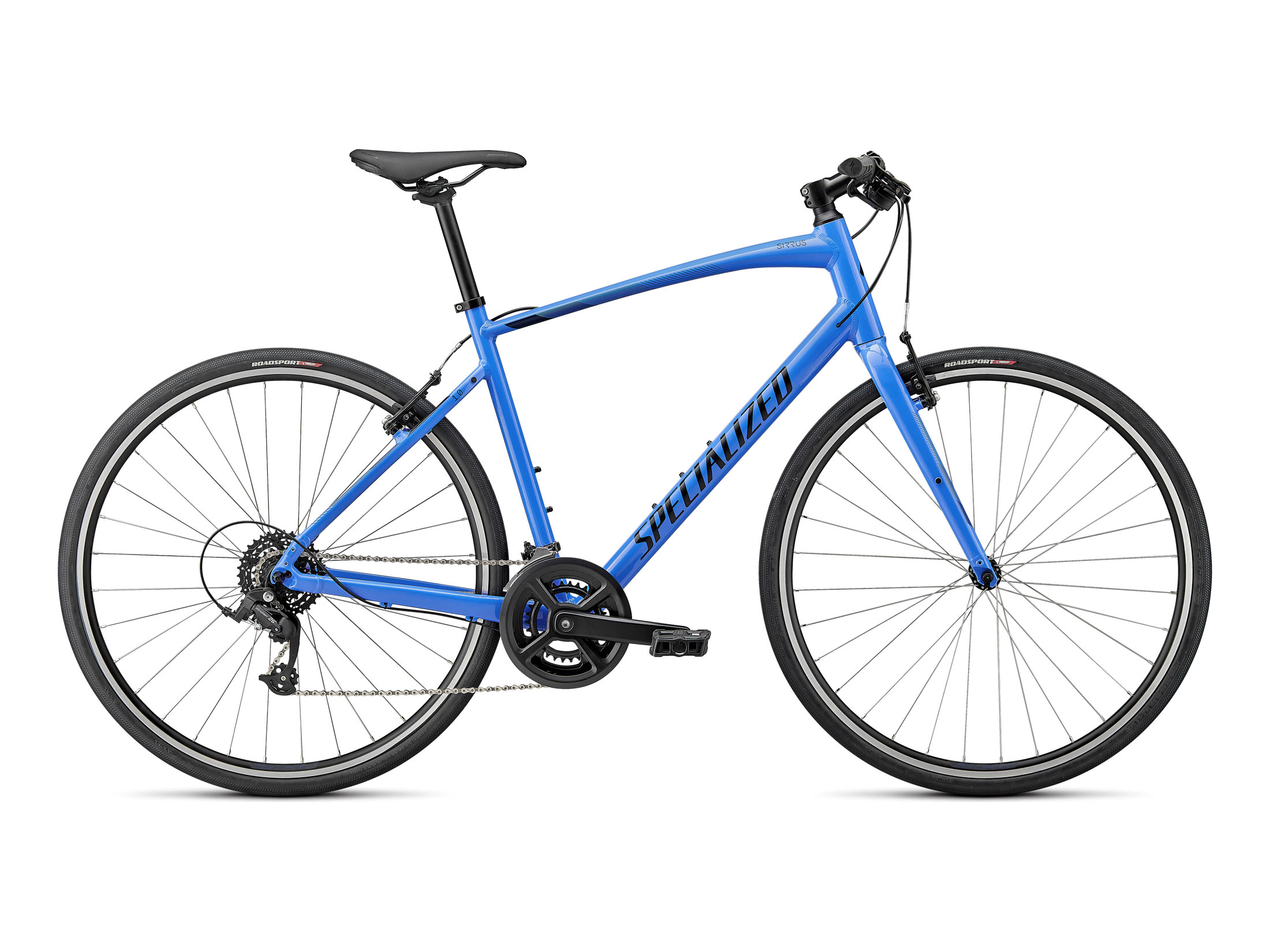 Ποδήλατο Specialized Sirrus 1.0 -- Gloss Sky Blue / Cast Blue / Satin Black Reflective