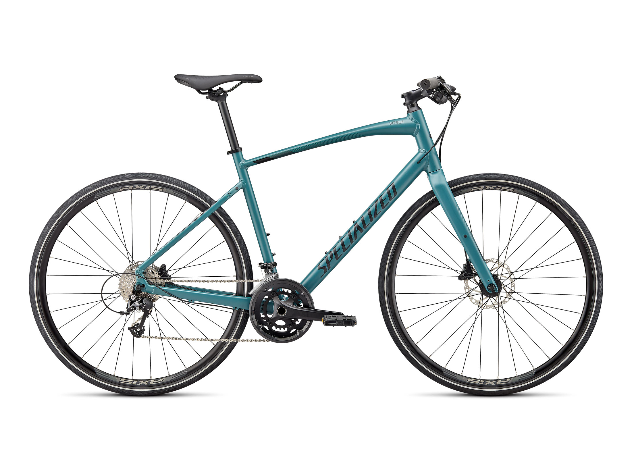 Specialized Sirrus 3.0 Bike  - Satin Dusty Turquoise / Black / Satin Black Reflective