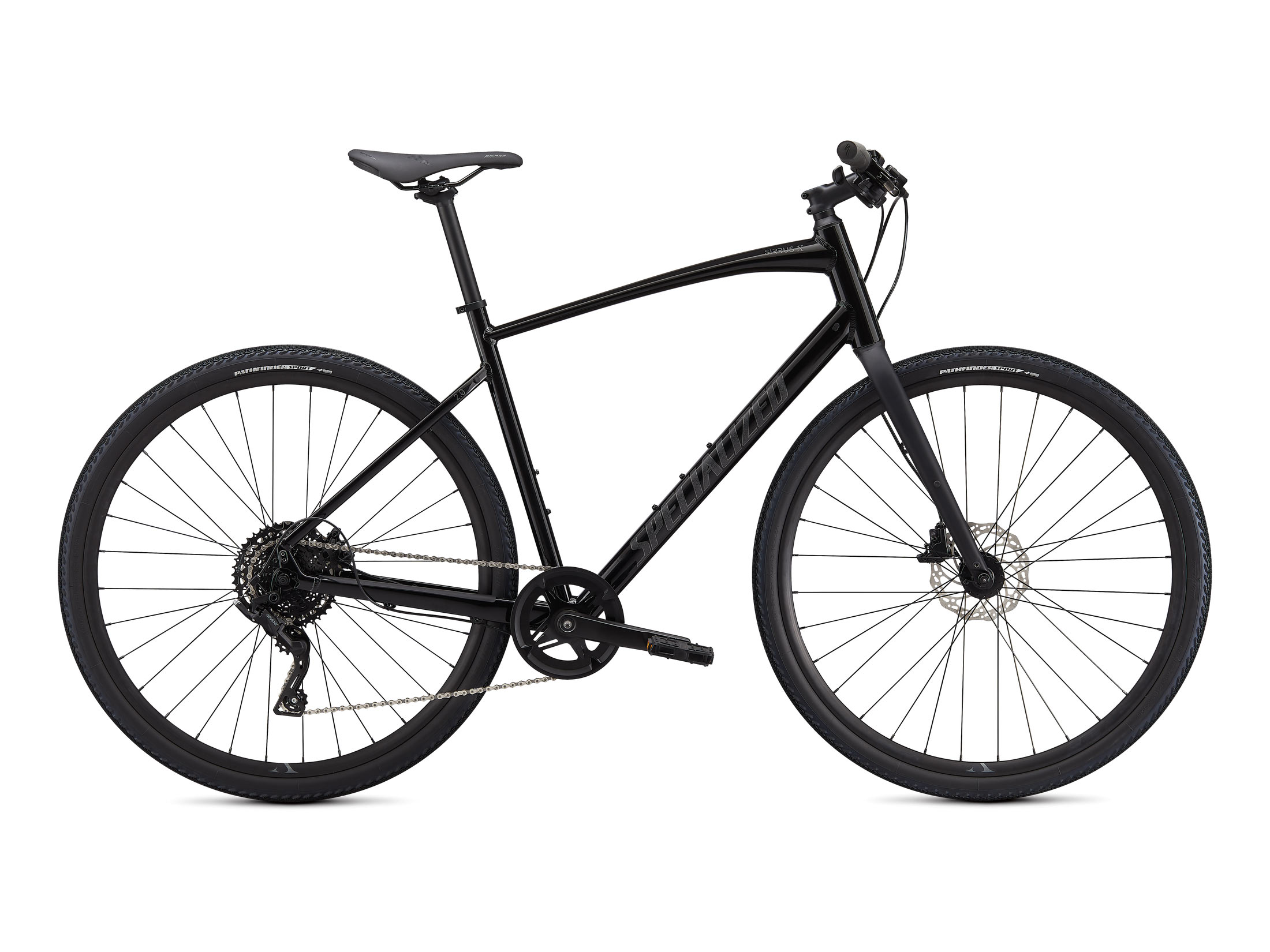 Specialized Sirrus X 2.0 Bike- Gloss Black / Satin Charcoal Reflective (S)