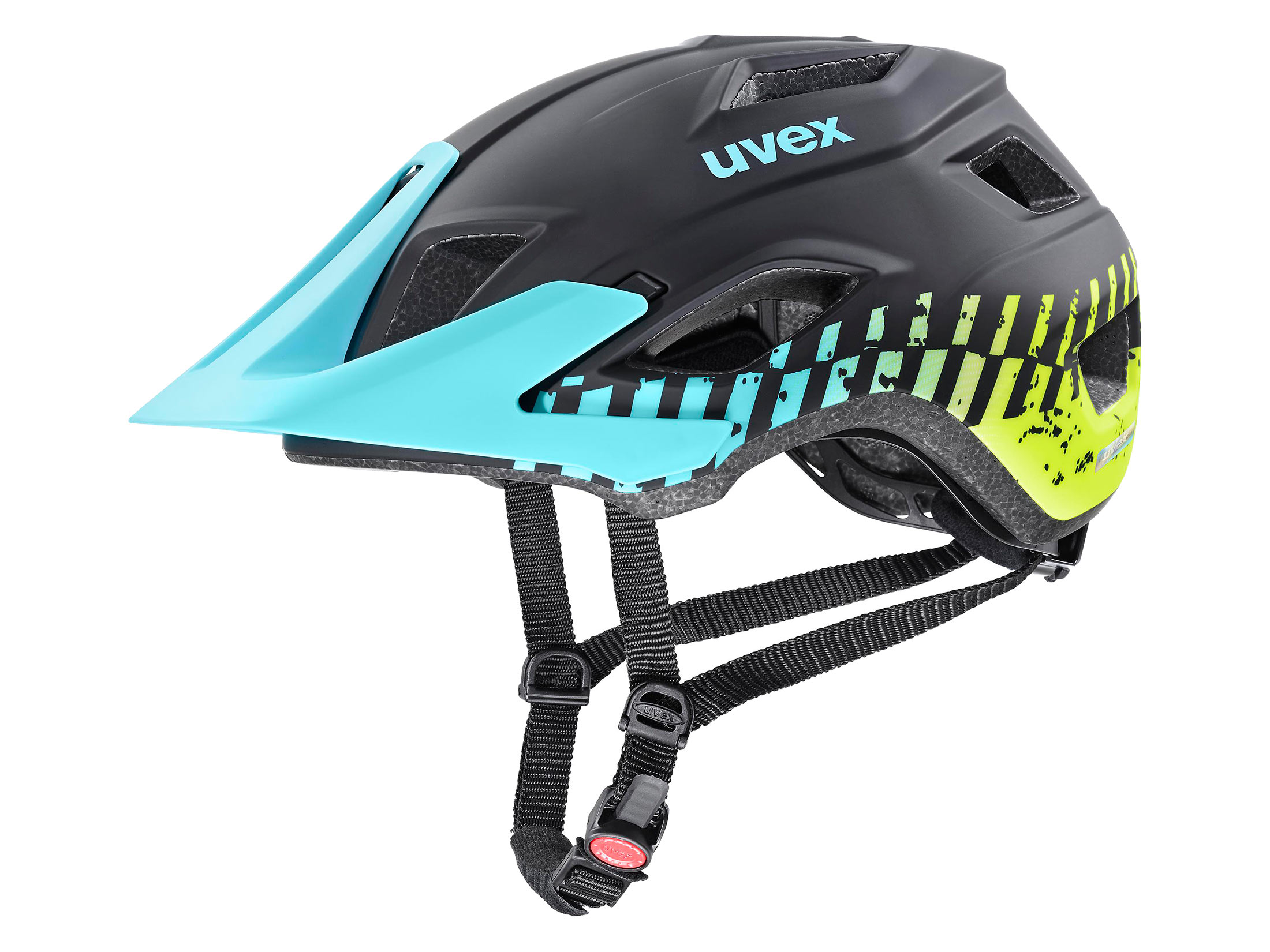 Uvex Access Helmet - Black / Aqua / Lime Mat