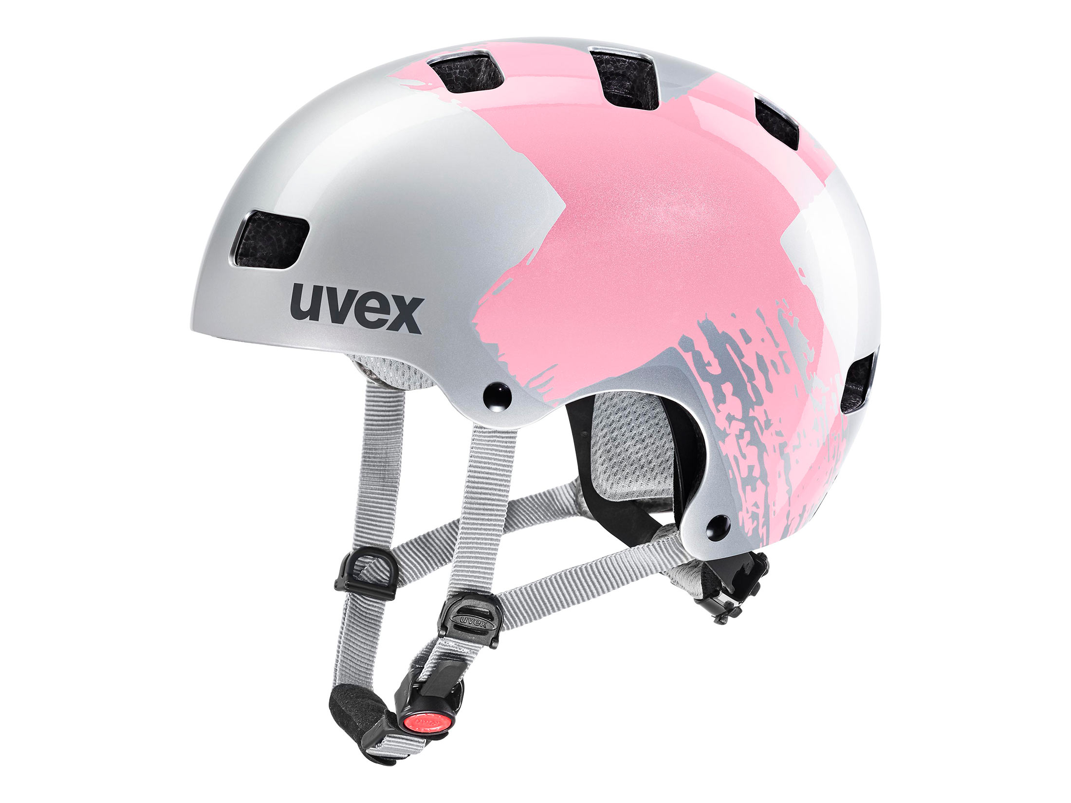 Uvex Kid 3 Helmet - Silver / Rose