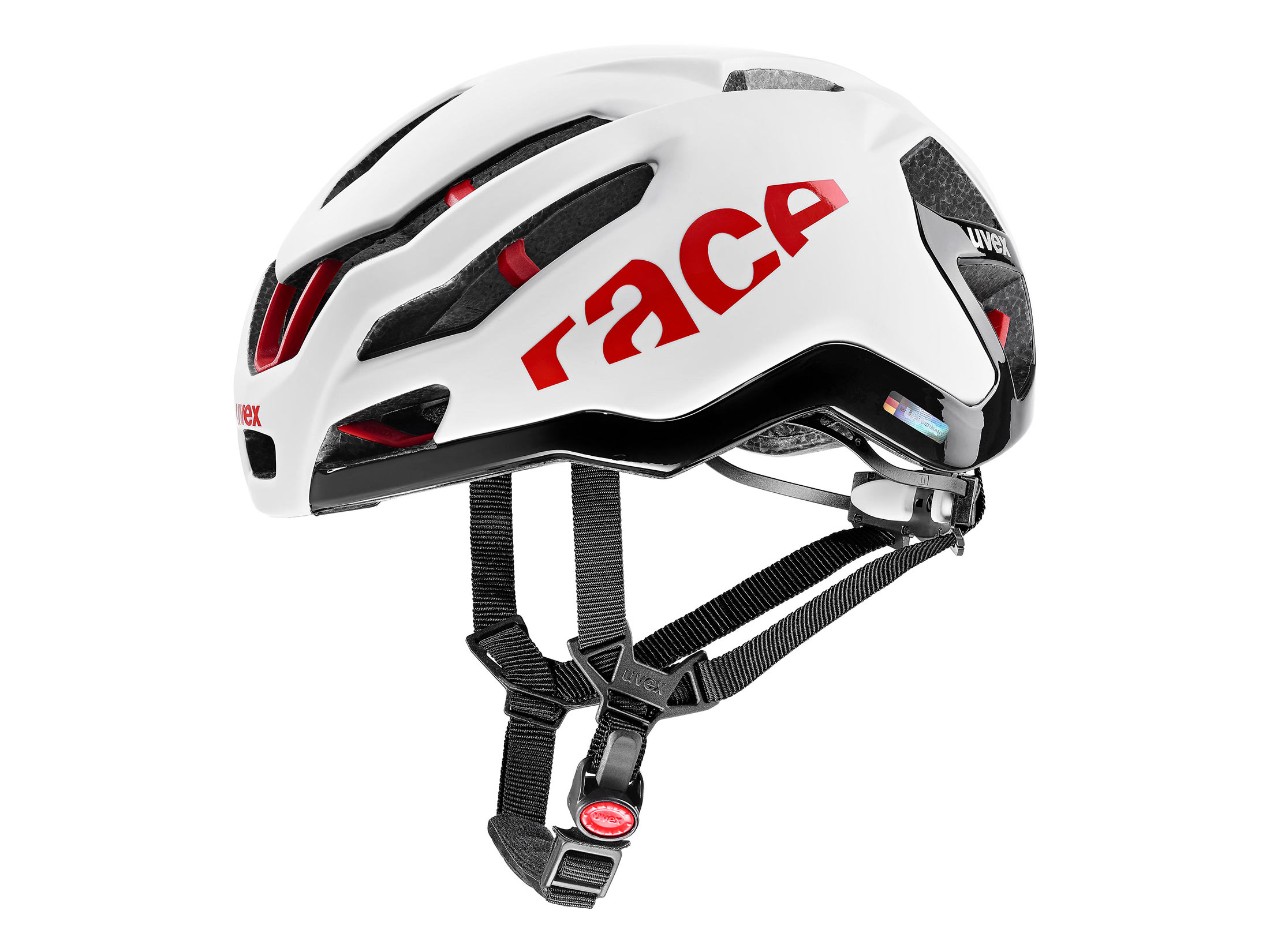 Uvex Race 9 Helmet - White / Red Matt